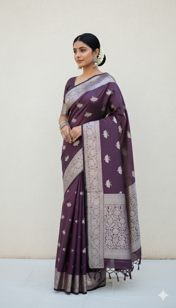 Butterfly silk saree