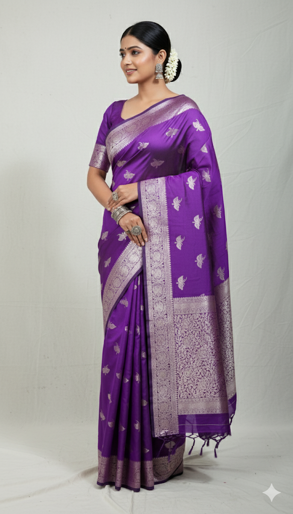 Butterfly silk saree