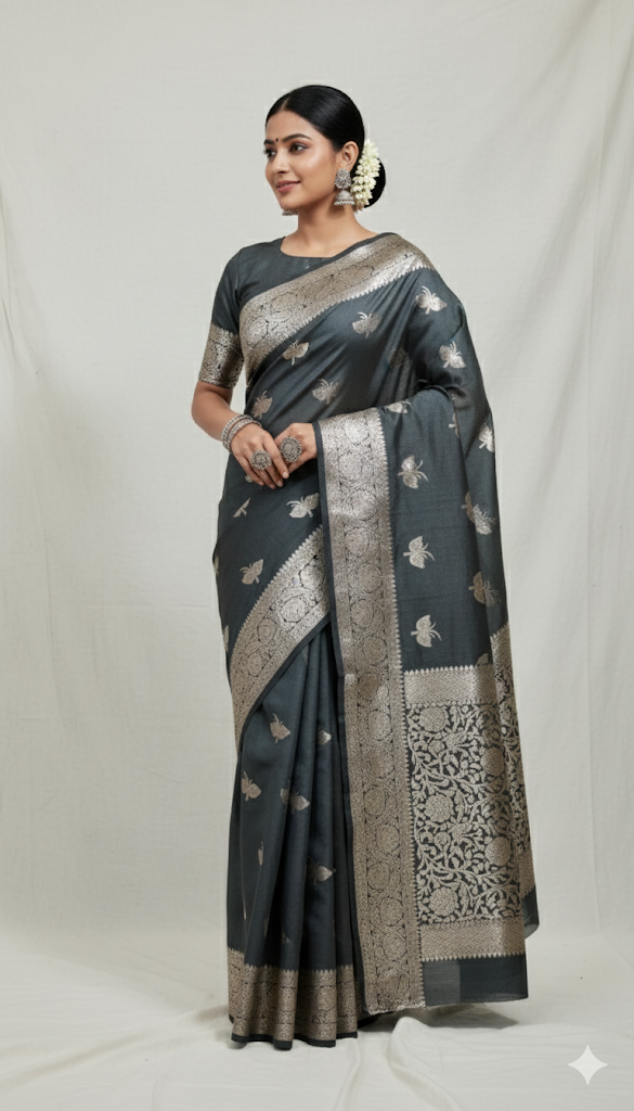 Butterfly silk saree