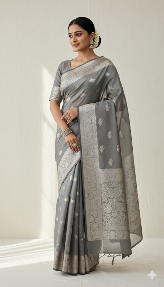 Butterfly silk saree