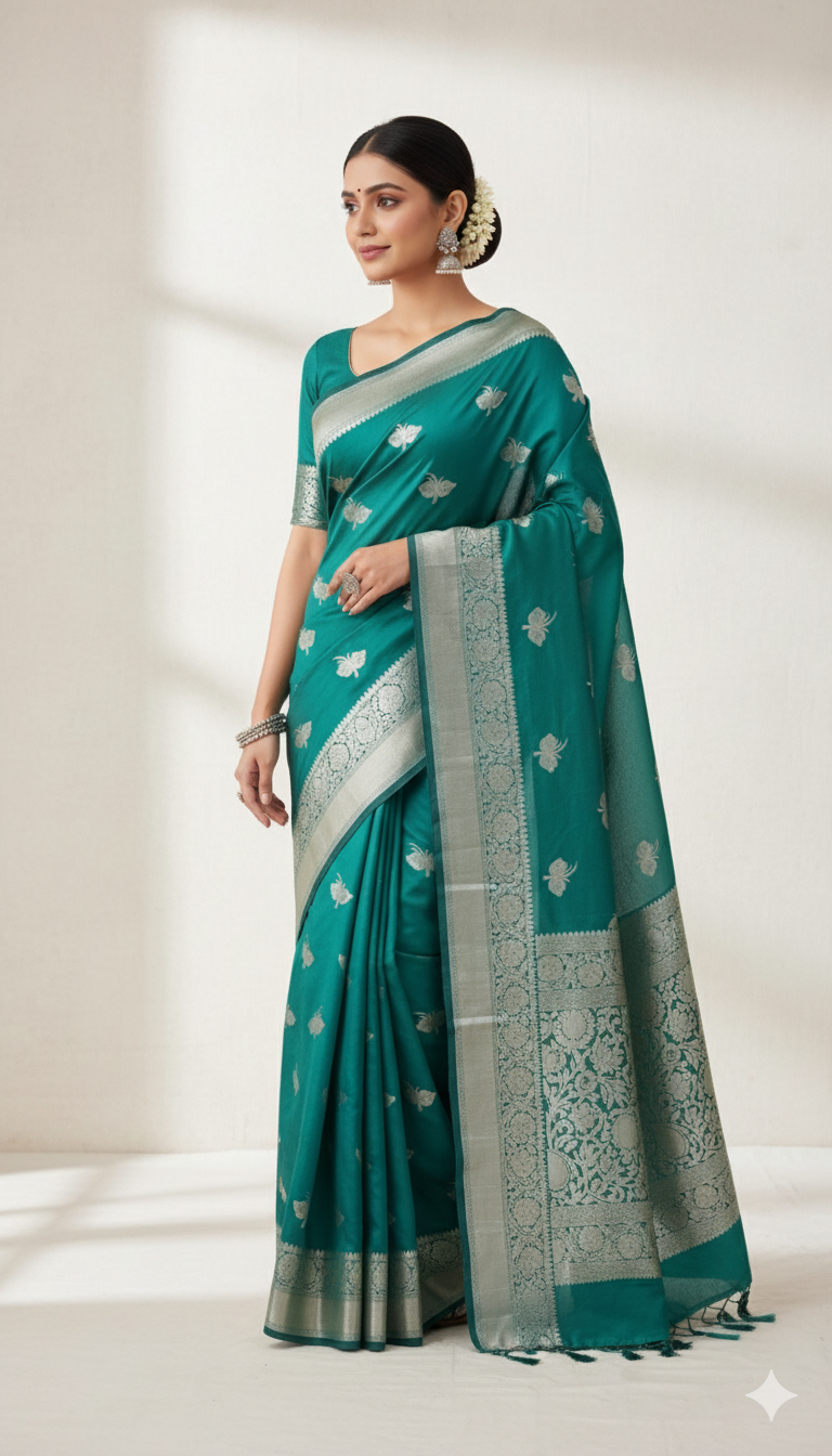 Butterfly silk saree