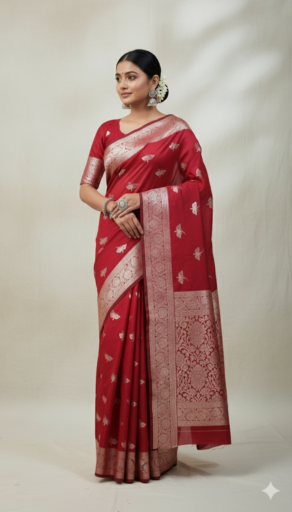 Butterfly silk saree